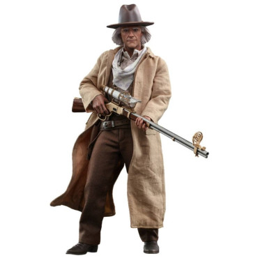 Figura Doc Brown Hot Toys 32 cm Regresso ao futuro III