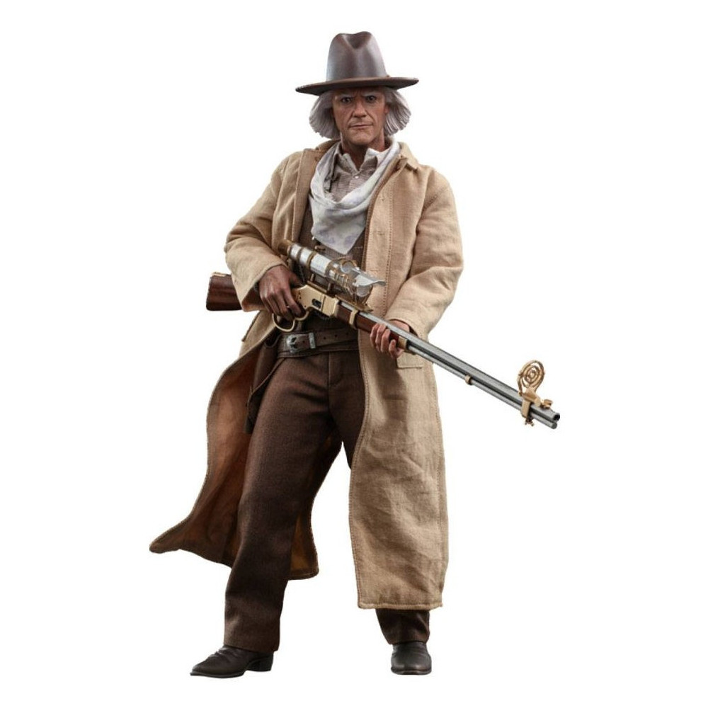 Figura Doc Brown Hot Toys 32 cm Regresso ao futuro III