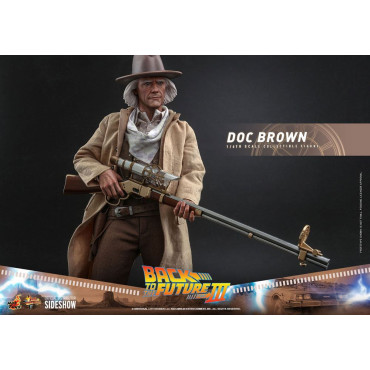 Figura Doc Brown Hot Toys 32 cm Regresso ao futuro III