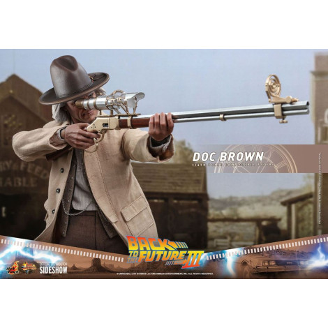 Figura Doc Brown Hot Toys 32 cm Regresso ao futuro III