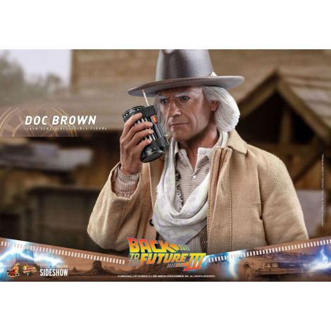 Figura Doc Brown Hot Toys 32 cm Regresso ao futuro III