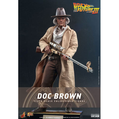 Figura Doc Brown Hot Toys 32 cm Regresso ao futuro III