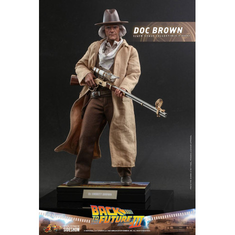 Figura Doc Brown Hot Toys 32 cm Regresso ao futuro III