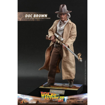 Figura Doc Brown Hot Toys 32 cm Regresso ao futuro III