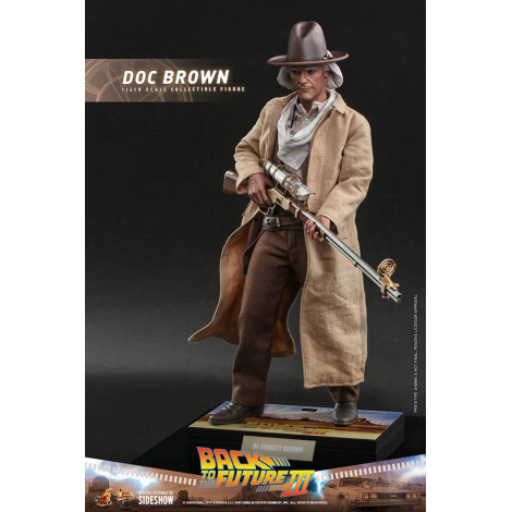 Figura Doc Brown Hot Toys 32 cm Regresso ao futuro III