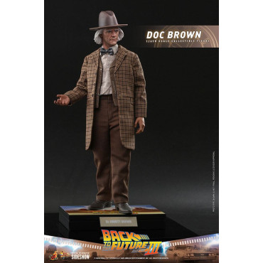 Figura Doc Brown Hot Toys 32 cm Regresso ao futuro III