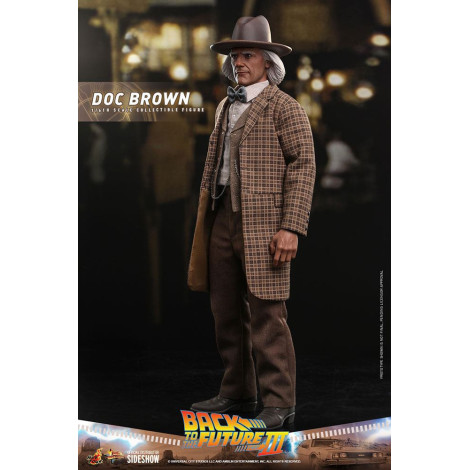 Figura Doc Brown Hot Toys 32 cm Regresso ao futuro III