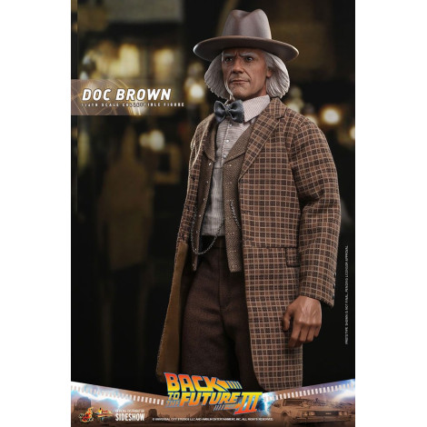 Figura Doc Brown Hot Toys 32 cm Regresso ao futuro III