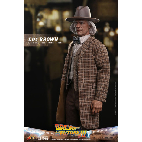 Figura Doc Brown Hot Toys 32 cm Regresso ao futuro III