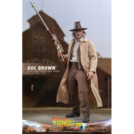 Figura Doc Brown Hot Toys 32 cm Regresso ao futuro III