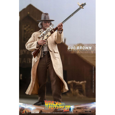 Figura Doc Brown Hot Toys 32 cm Regresso ao futuro III