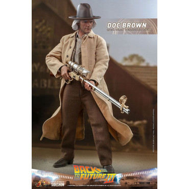 Figura Doc Brown Hot Toys 32 cm Regresso ao futuro III