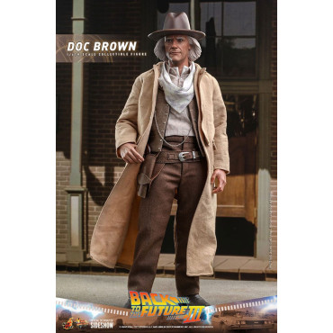 Figura Doc Brown Hot Toys 32 cm Regresso ao futuro III