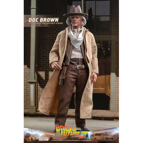 Figura Doc Brown Hot Toys 32 cm Regresso ao futuro III