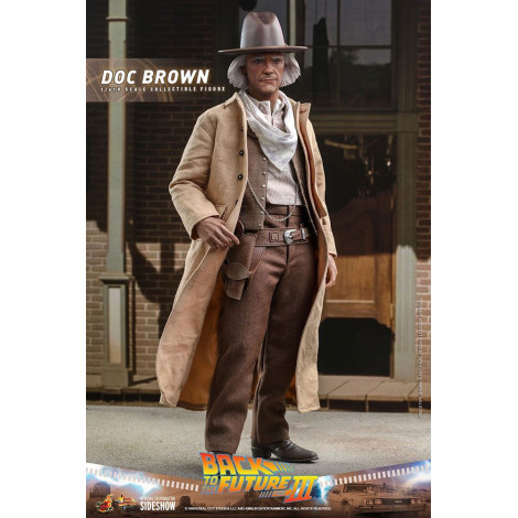 Figura Doc Brown Hot Toys 32 cm Regresso ao futuro III