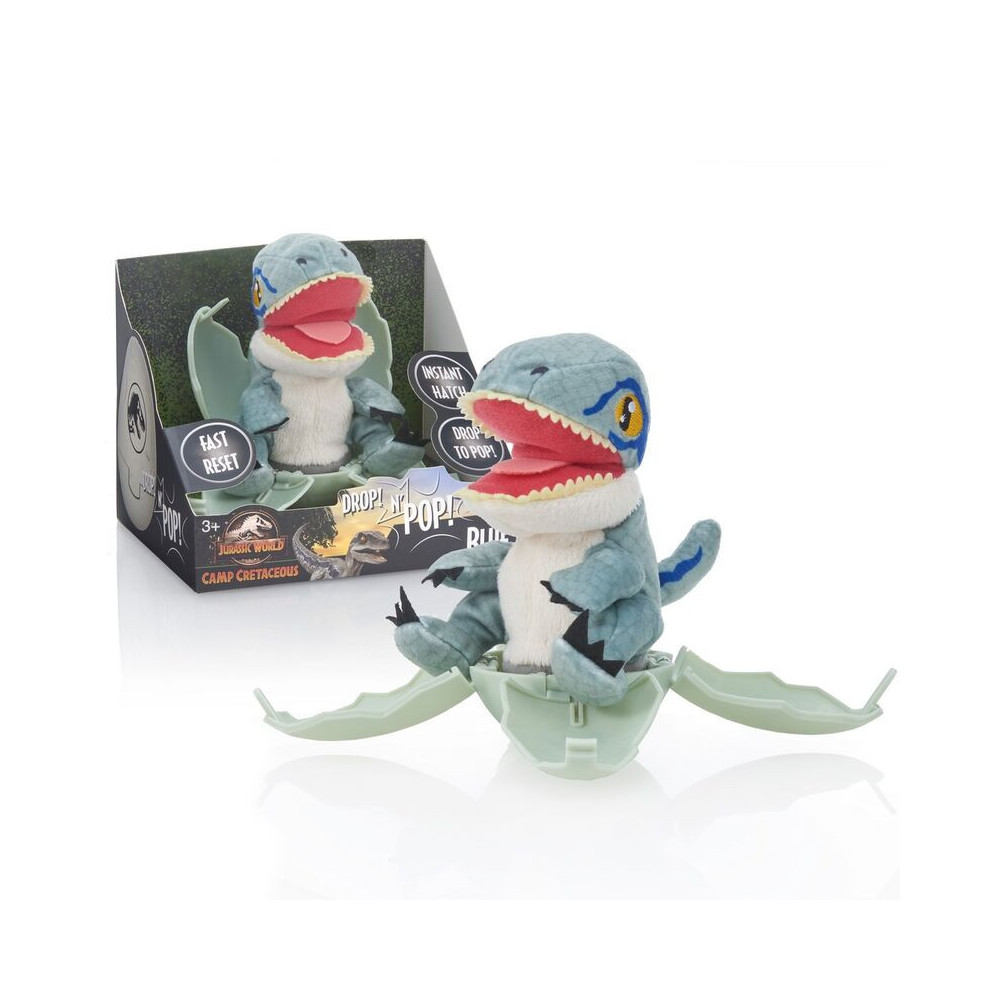 Brinquedo de peluche Jurassic World Drop n' Pop Blue