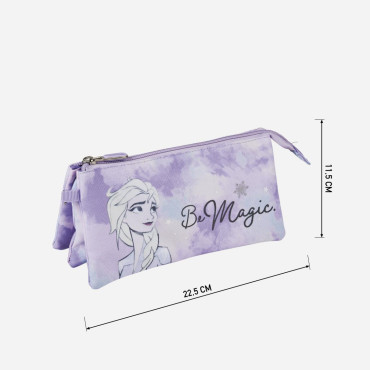 ESTUCHE PORTATODO 3 COMPARTIMENTOS FROZEN II ELSA