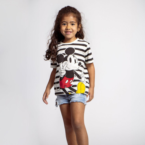 T-SHIRT CURTA DO MICKEY EM CAMISOLA SIMPLES