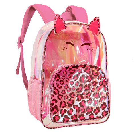 Oh My Pop! mochila escolar cor-de-rosa Felino