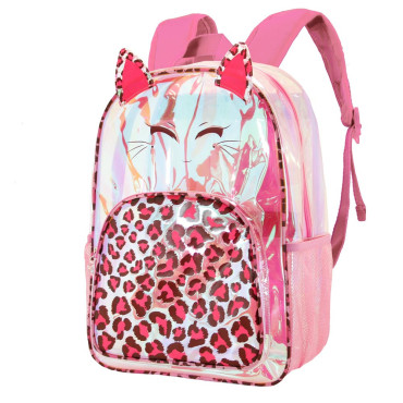 Oh My Pop! mochila escolar cor-de-rosa Felino