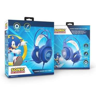 Auscultadores para jogos Sonic LED