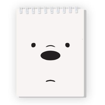 Caderno em espiral We Are Bears Branco