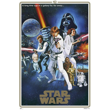 Star Wars Cartaz clássico 40º aniversário