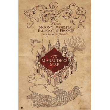 Cartaz da capa do Mapa do Maroto de Harry Potter