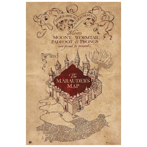 Cartaz da capa do Mapa do Maroto de Harry Potter