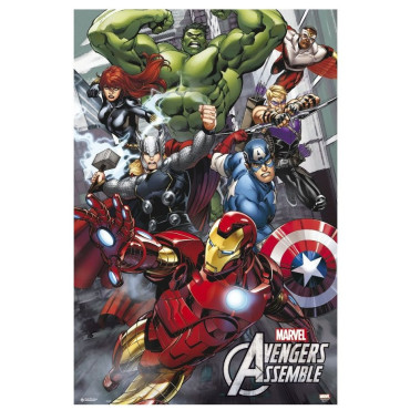 Marvel Cartaz dos Vingadores Avengers Assemble 61 x 91 cm