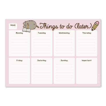 Agenda semanal Pusheen Things To Do Later