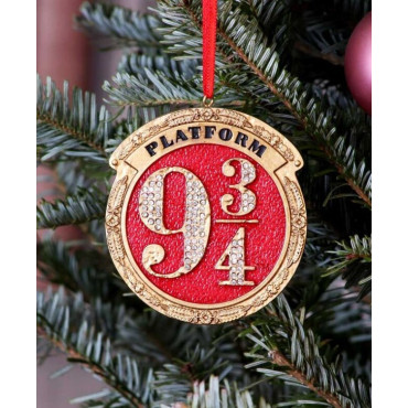 Ornamento de Natal Harry Potter Plataforma 9 e 3/4