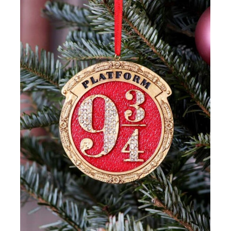 Ornamento de Natal Harry Potter Plataforma 9 e 3/4