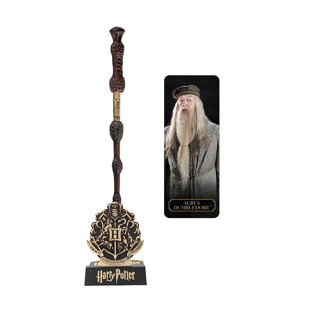 Caneta varinha Dumbledore Harry Potter com suporte