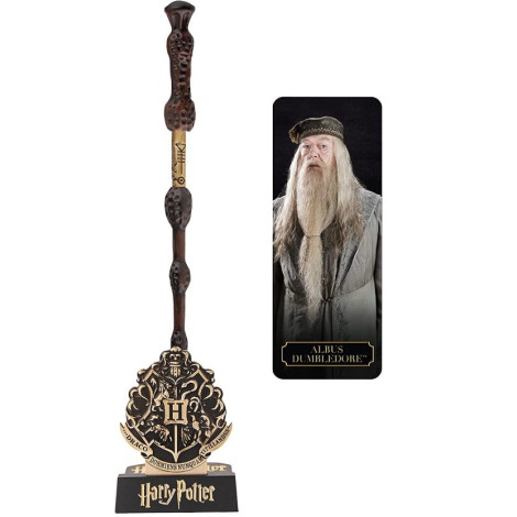 Caneta varinha Dumbledore Harry Potter com suporte