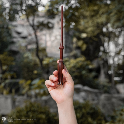 Caneta varinha Luna Lovegood Harry Potter com suporte