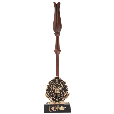 Caneta varinha Luna Lovegood Harry Potter com suporte