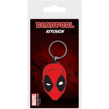 Porta-chaves de borracha com cara de Deadpool