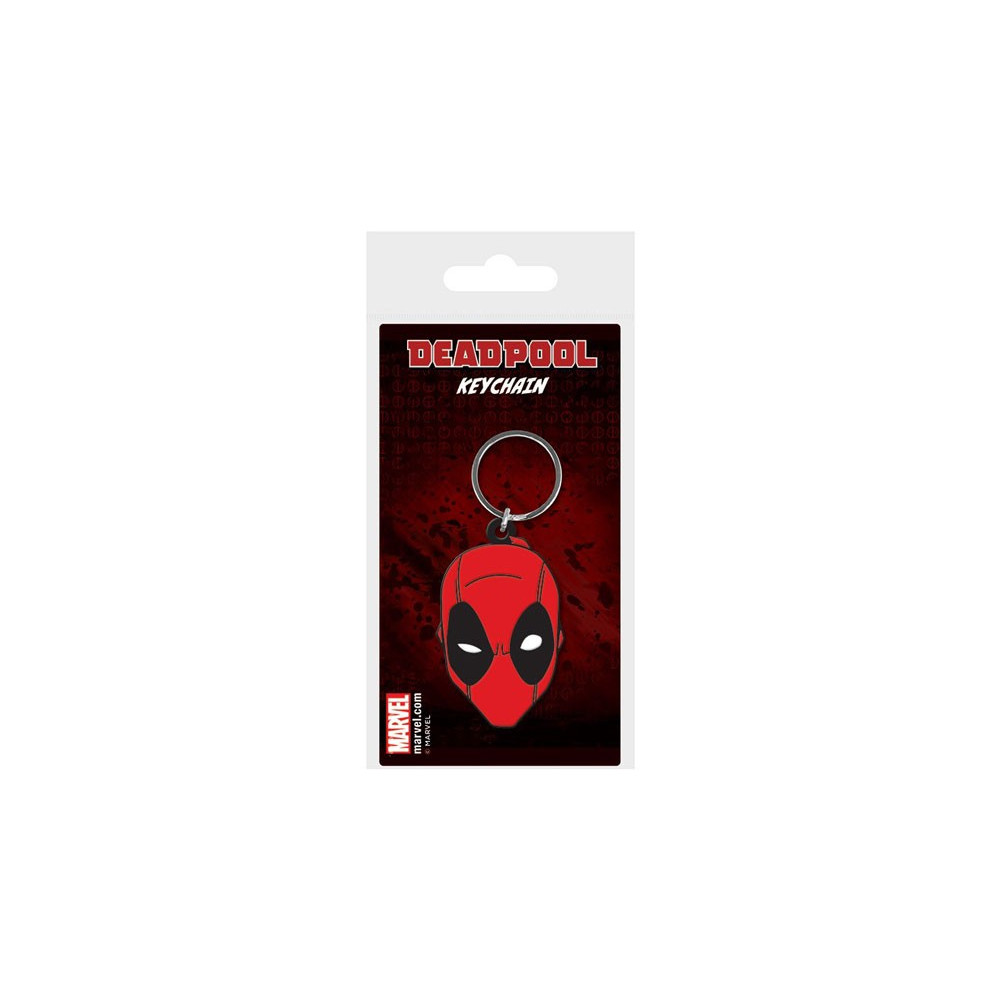 Porta-chaves de borracha com cara de Deadpool