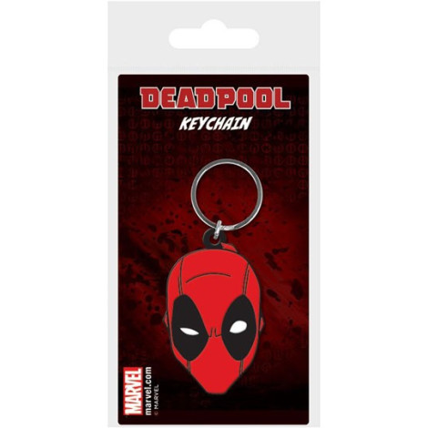 Porta-chaves de borracha com cara de Deadpool