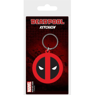 Porta-chaves de borracha com logótipo do Deadpool