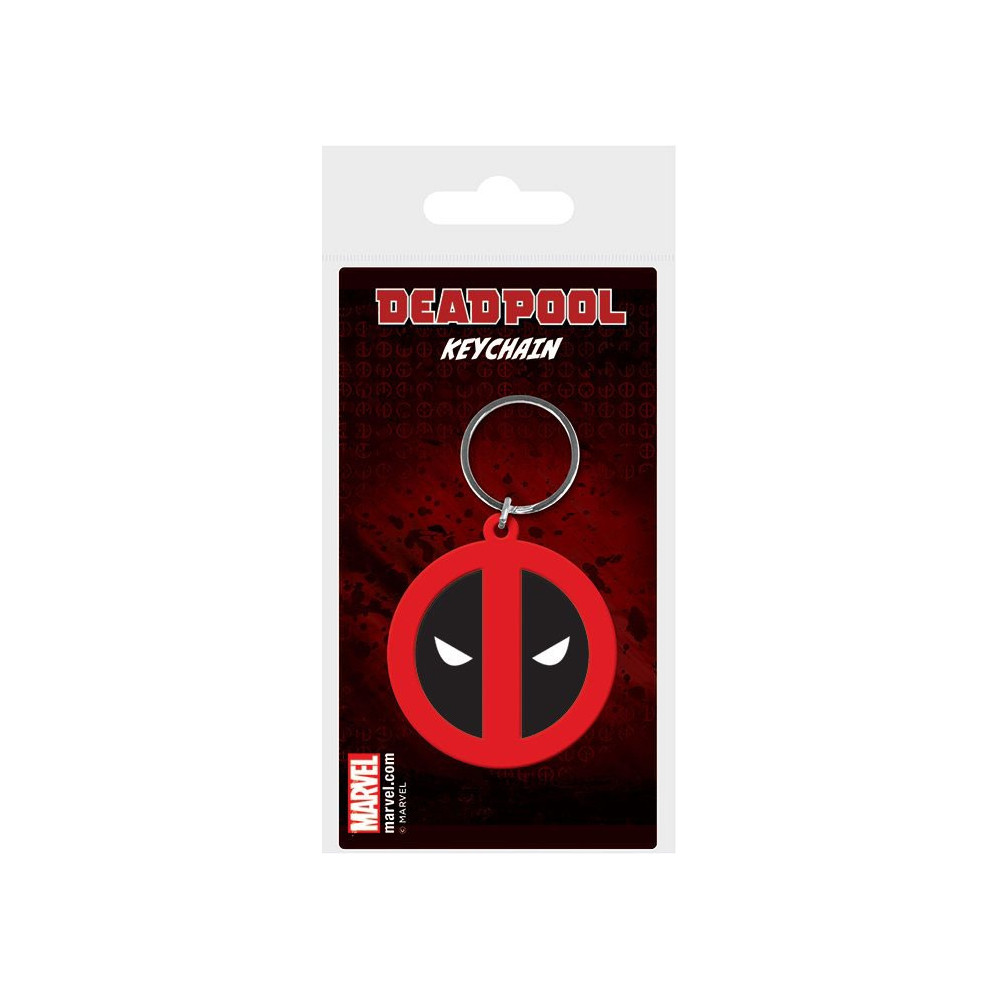 Porta-chaves de borracha com logótipo do Deadpool