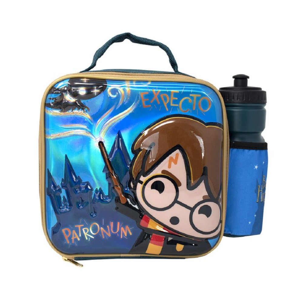 Conjunto de lancheira e garrafa Harry Potter Chibi