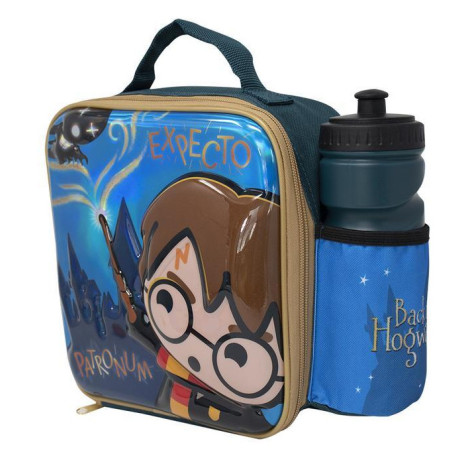 Conjunto de lancheira e garrafa Harry Potter Chibi