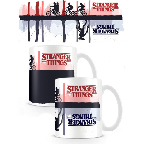 Stranger Things Caneca térmica virada ao contrário