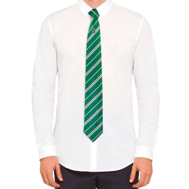 Conjunto de gravata e alfinete Harry Potter Slytherin