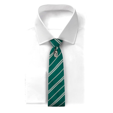 Conjunto de gravata e alfinete Harry Potter Slytherin