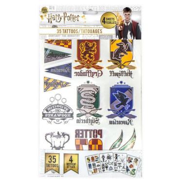 Conjunto 35 tatuagens temporárias Harry Potter