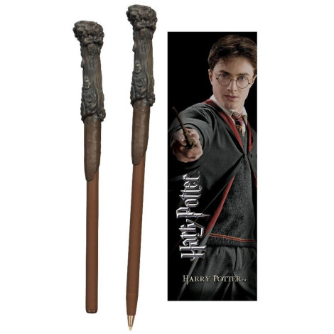 Conjunto de caneta Harry Potter e marcador de livros