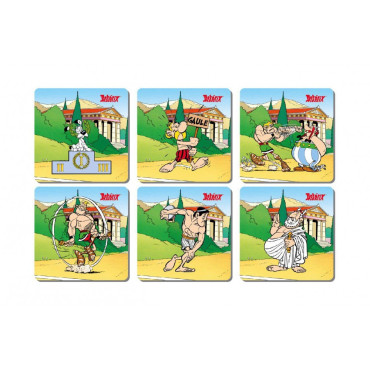 Conjunto 6 bases para copos Jogos Olímpicos Asterix